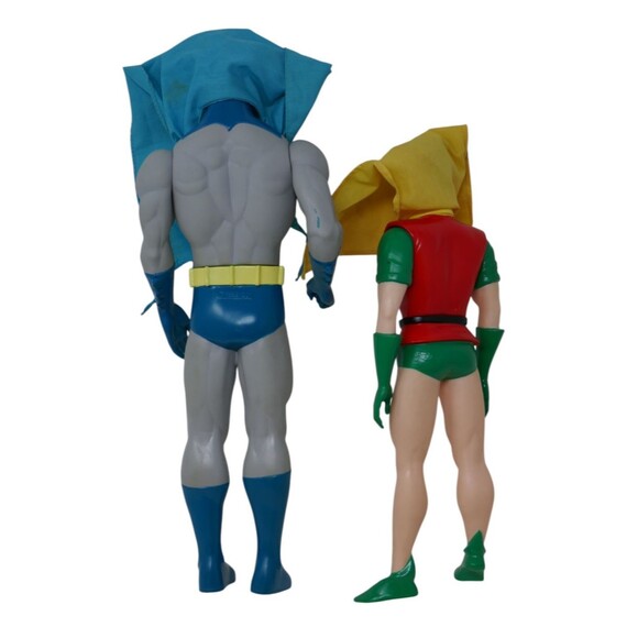 DC Comics 1988 Hamilton Gifts 15" Batman & 12" Robin Vinyl Figures - Picture 11 of 16